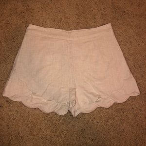 Alya Taupe Scalloped Shorts